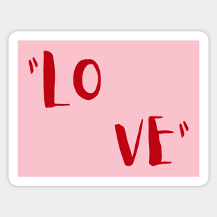 Love red letters Sticker
